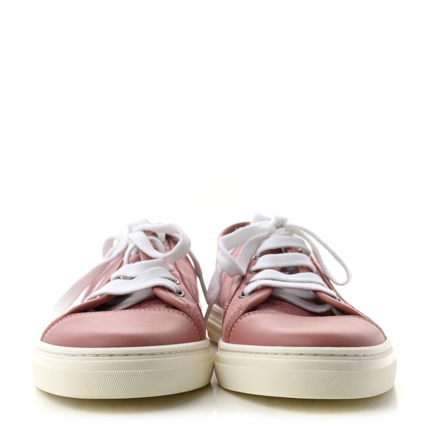 Gucci GG Monogram Calfskin Womens Low Top Sneakers 39 Pink Soft Pink 2 of 7