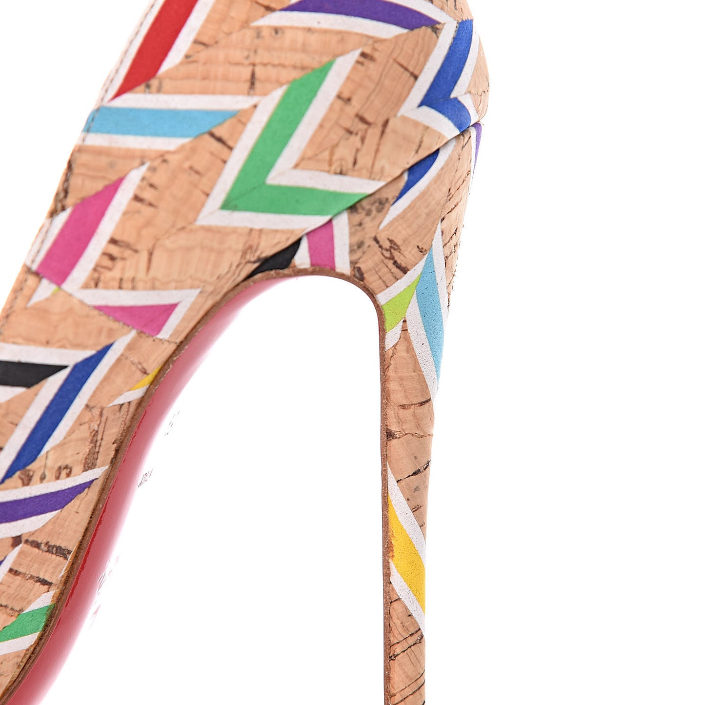 Cork Chevron Print So Kate 120 Pumps 35.5 Multicolor