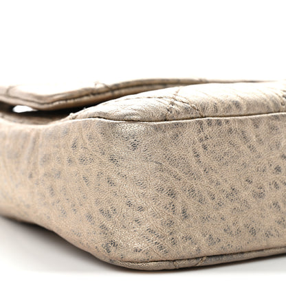 Chanel Distressed Metallic Lambskin Quilted Le Marais Ligne Flap Gold 9 of 13