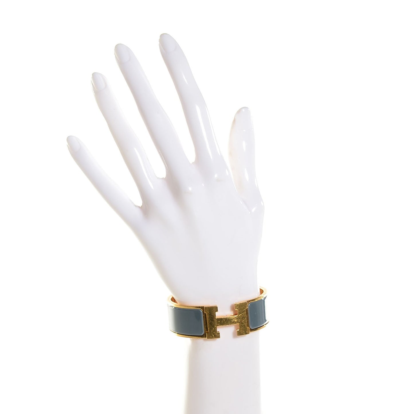 Enamel Clic Clac H Wide Bracelet PM Slate