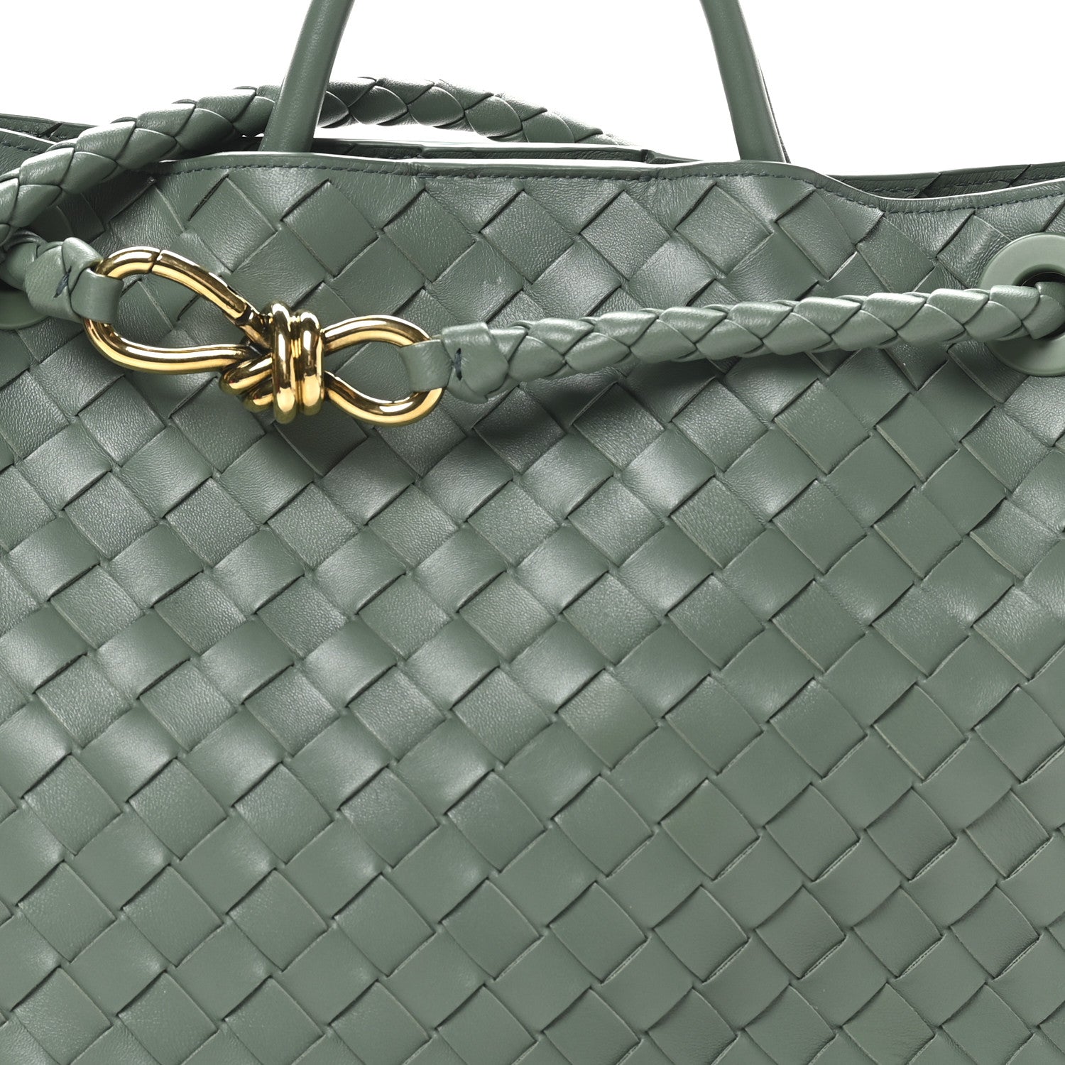 Bottega Veneta Nappa Intrecciato Medium Andiamo Shoulder Bag Aloe 7 of 9