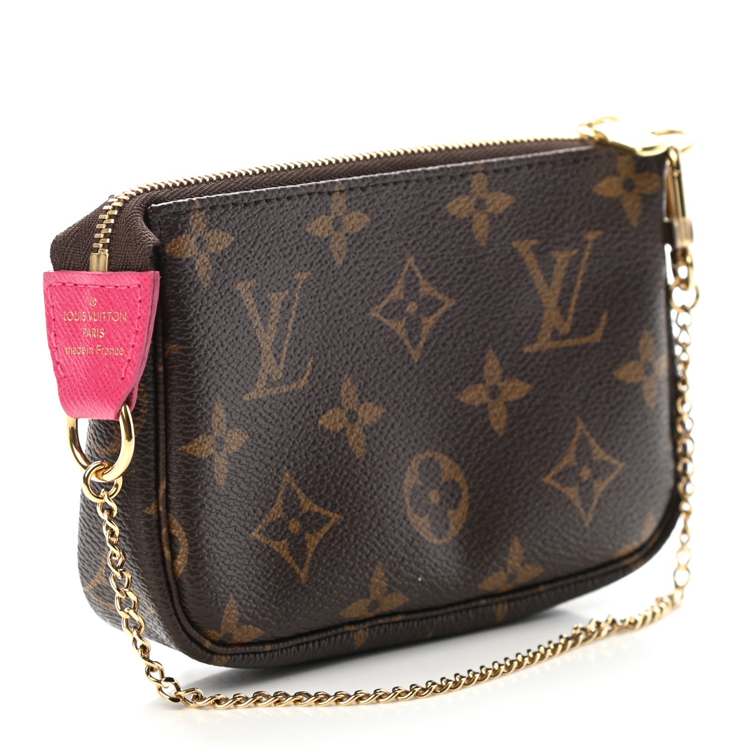 Louis Vuitton Monogram 2019 Christmas Animation Mini Courchevel Pochette Accessories Fuchsia 3 of 9