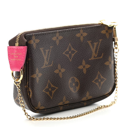 Louis Vuitton Monogram 2019 Christmas Animation Mini Courchevel Pochette Accessories Fuchsia 3 of 9