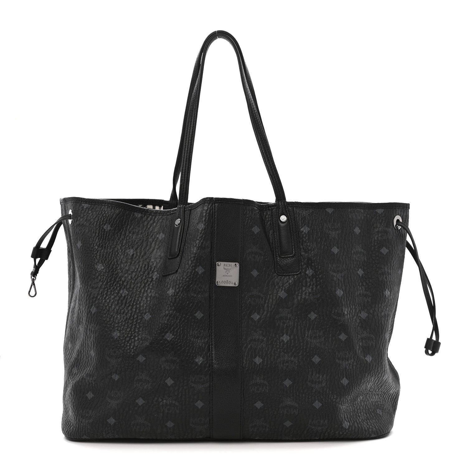 MCM Visetos Large Liz Reversible Shopper Tote Black 1 of 17