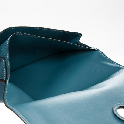 Hermes Togo Dogon Duo Wallet Blue Jean 7 of 7