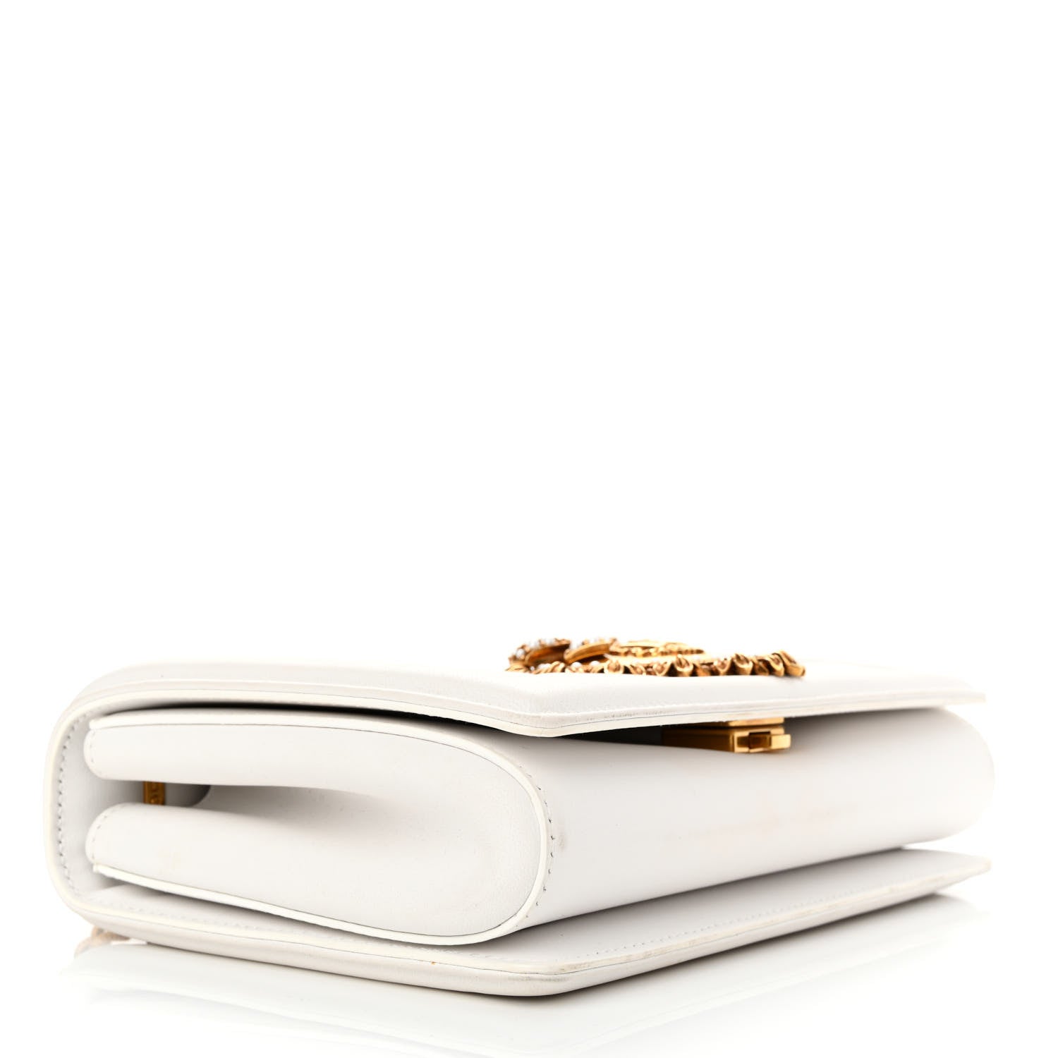 Dolce & Gabbana Calfskin Medium Devotion Crossbody Bag White 4 of 10