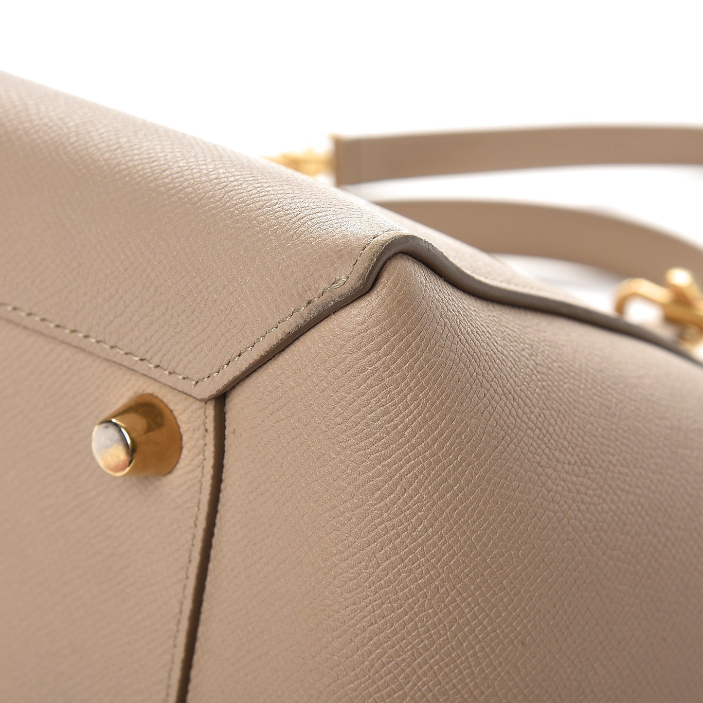 Grained Calfskin Mini Belt Bag Light Taupe