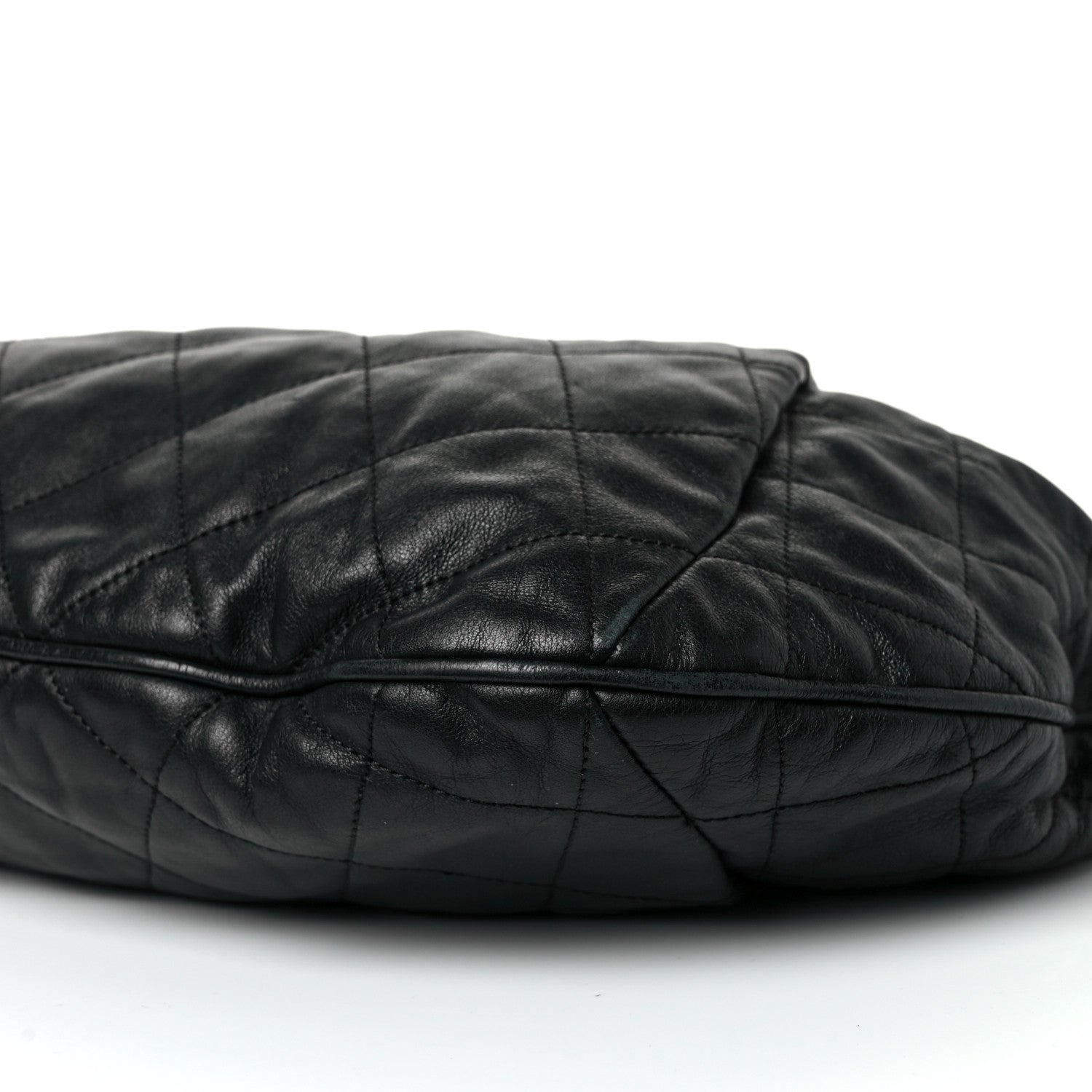 Chanel Calfskin Coco Pleats Hobo Black 8 of 8