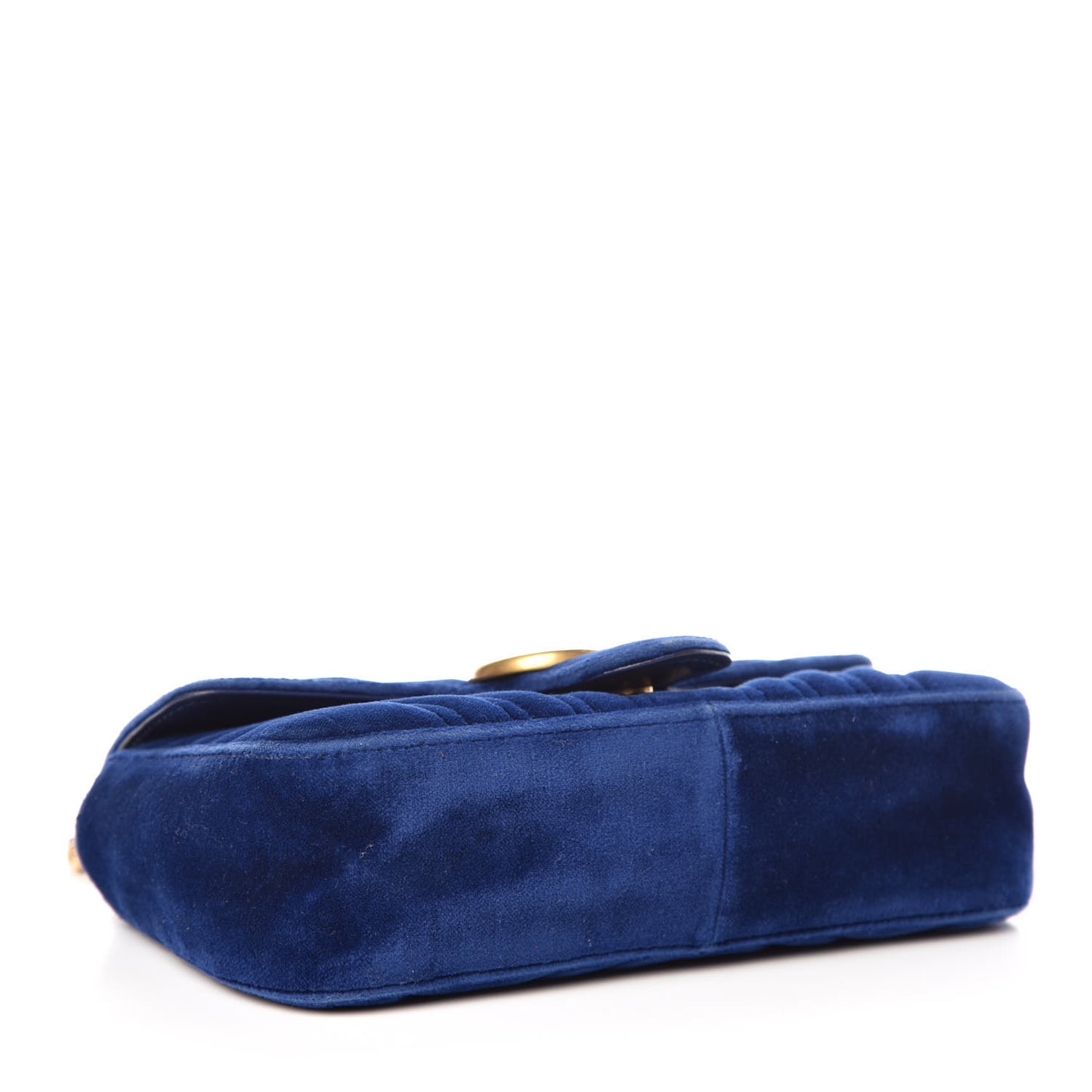 Velvet Matelasse Mini GG Marmont Shoulder Bag Cobalt Blue