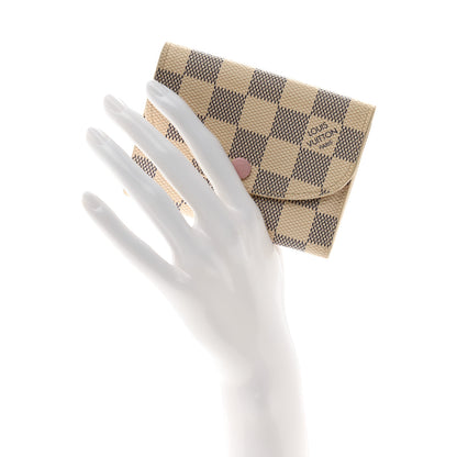 Louis Vuitton Damier Azur Rosalie Coin Purse Rose Ballerine 2 of 10