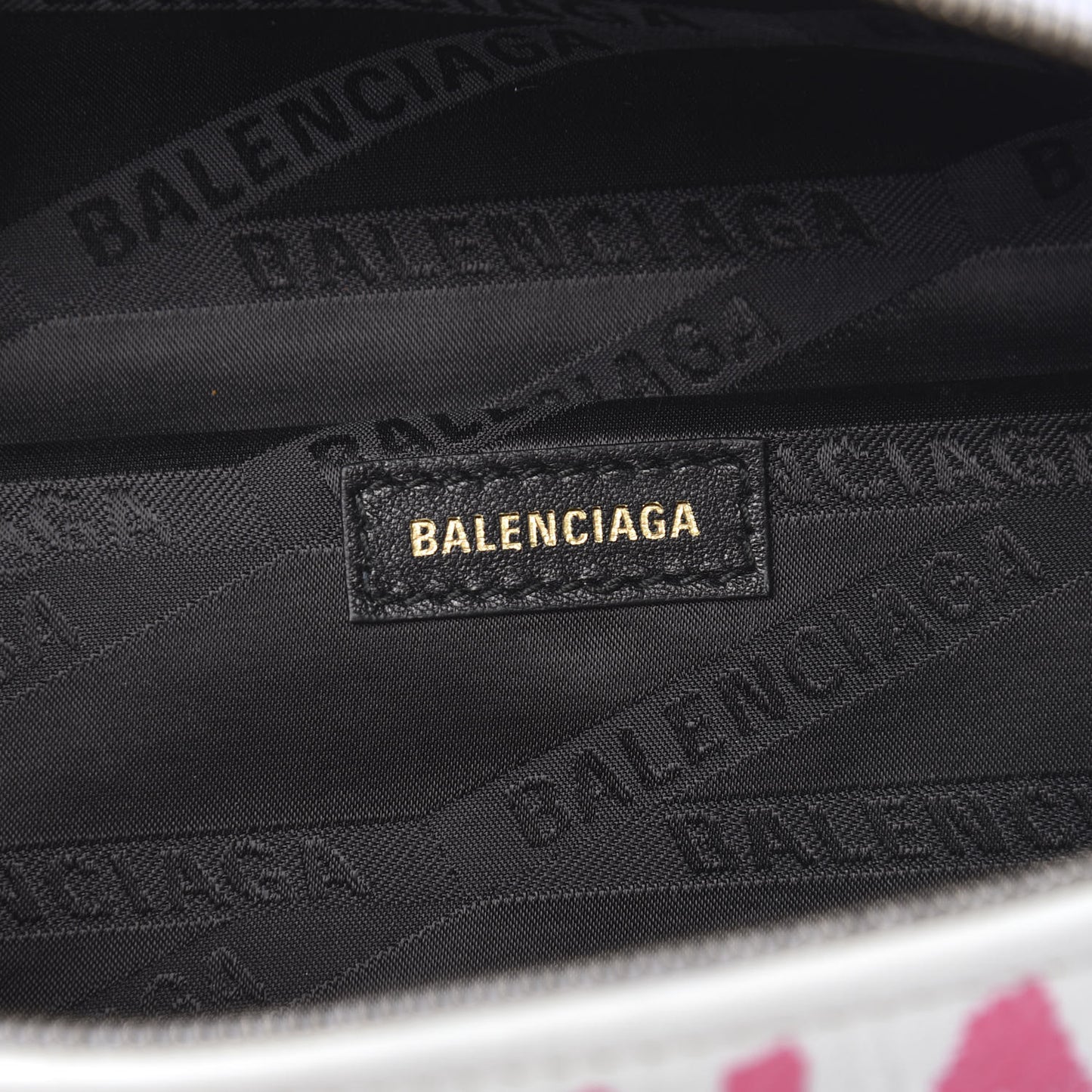 Agneau Arena Graffiti All Over XXS Souvenir Belt Bag White Multicolor