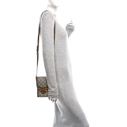 Gucci GG Supreme Monogram Mini Horsebit 1955 Crossbody Bag Beige Brown Sugar 2 of 11