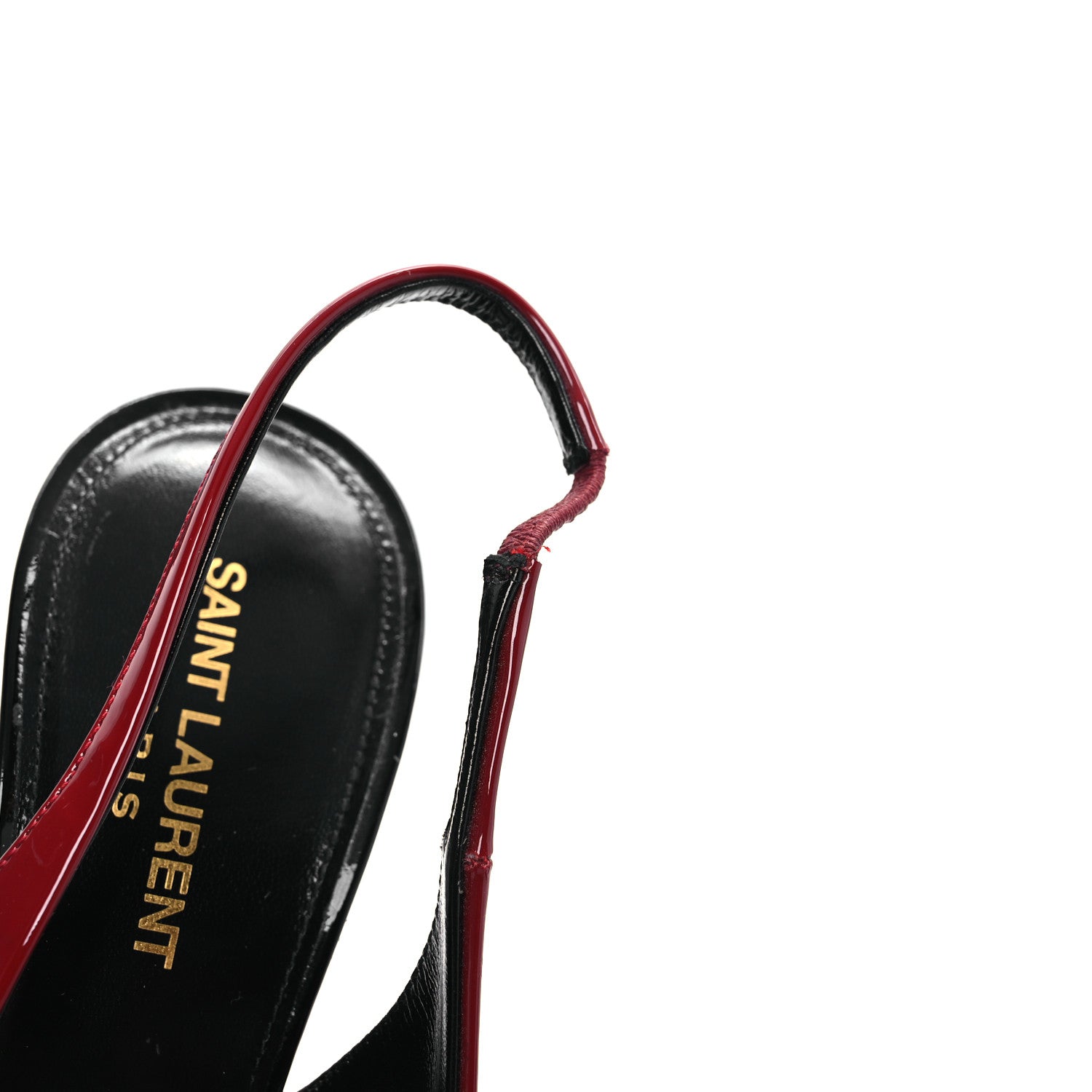 Saint Laurent Patent Calfskin Zoe 105 Slingback Pump 39 Opyum Red 11 of 12