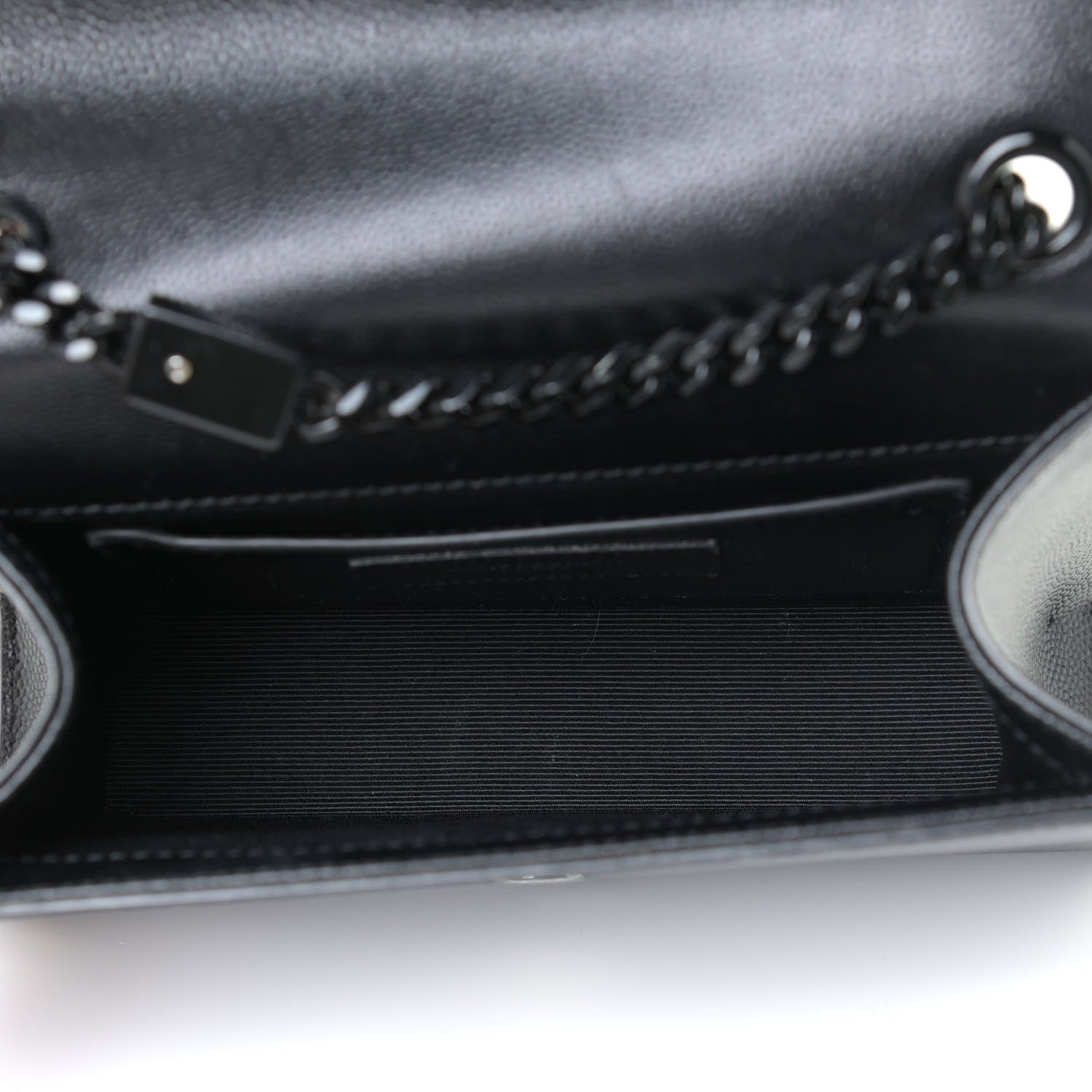 Saint Laurent Grain De Poudre Small Monogram Kate Satchel Black 8 of 13