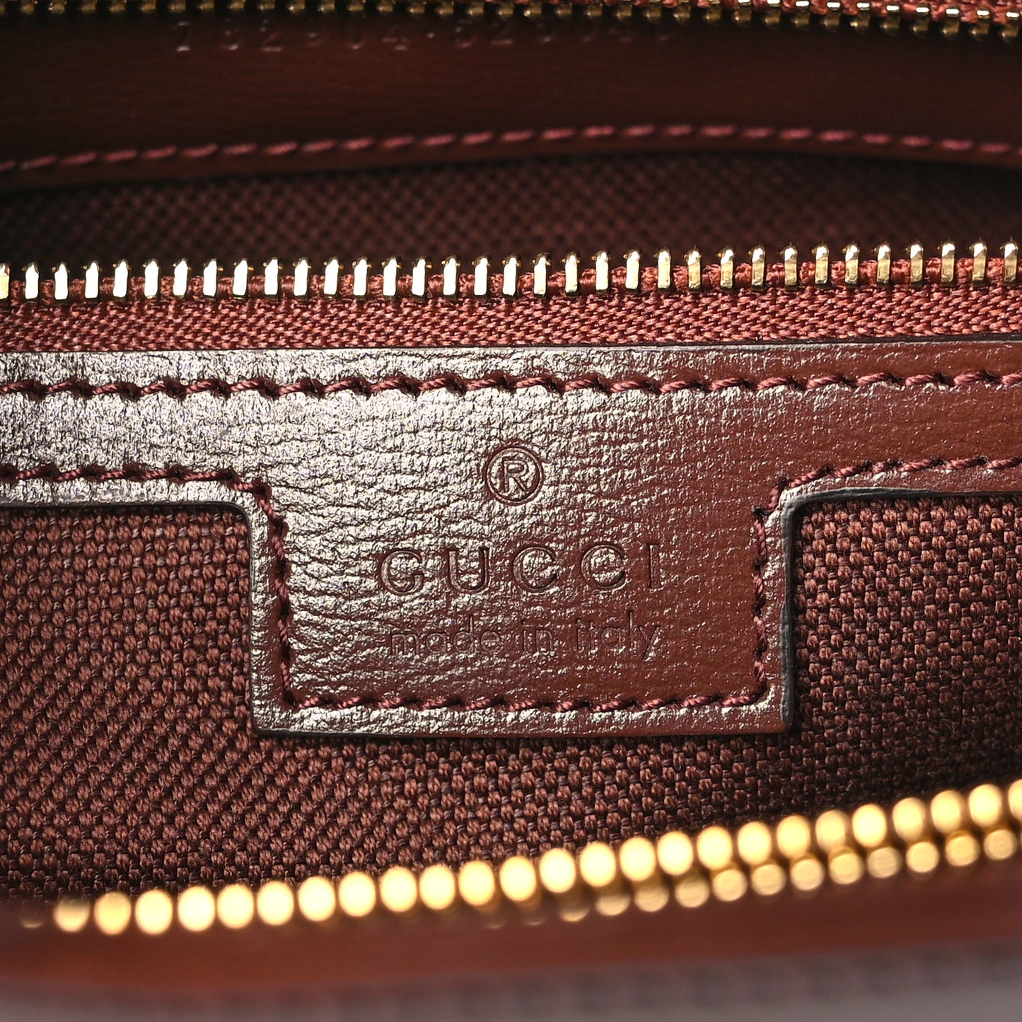 Tritone Calfskin Web Medium Ophidia Bucket Bag Sweet Chestnut