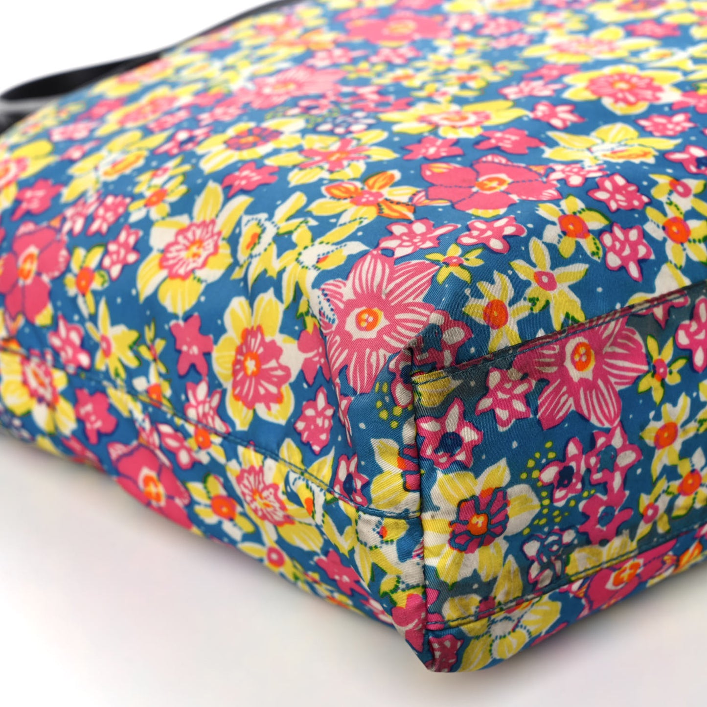 Tessuto Nylon Saffiano Floral Print Tote Multicolor