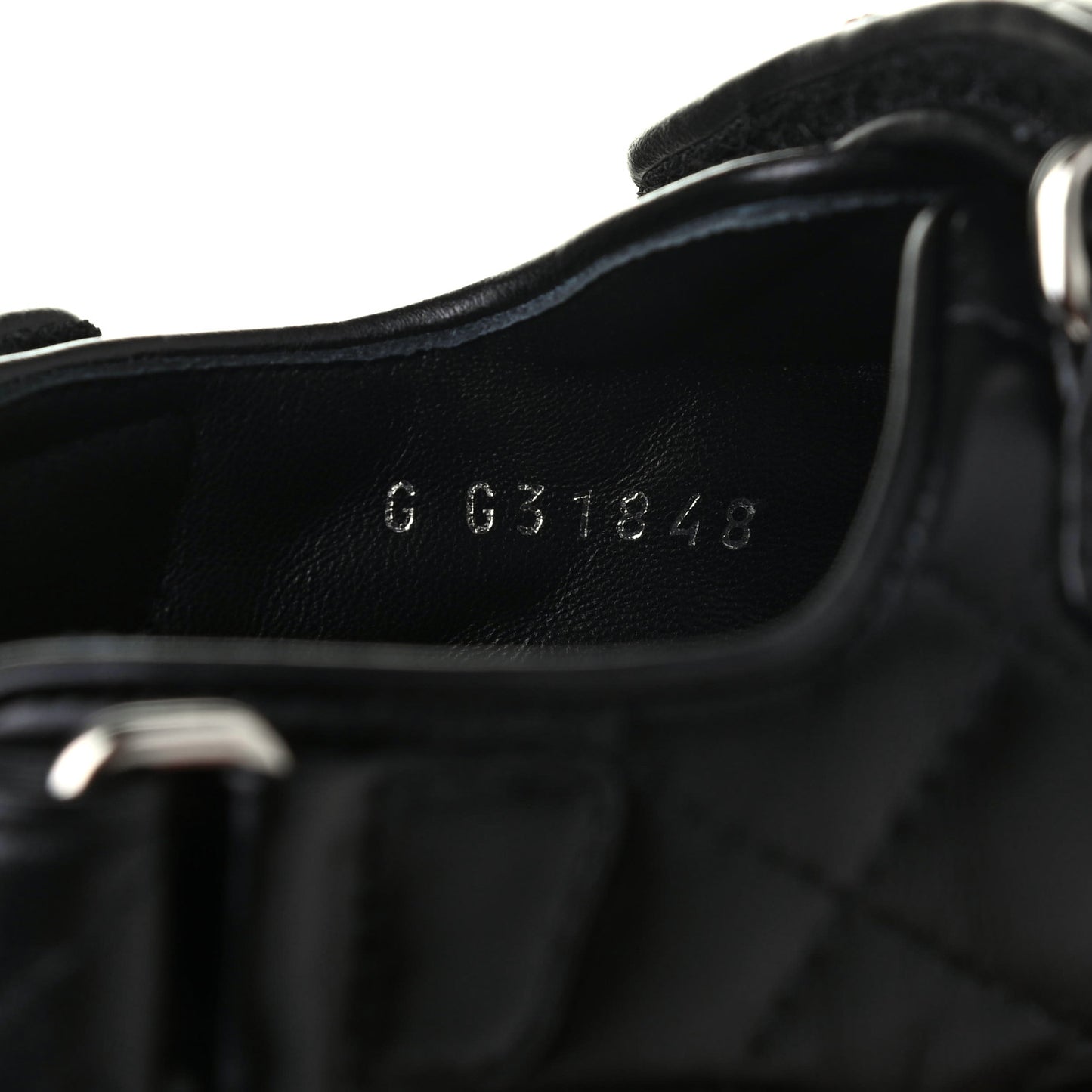 Lambskin Velcro Dad Sandals 36 Black