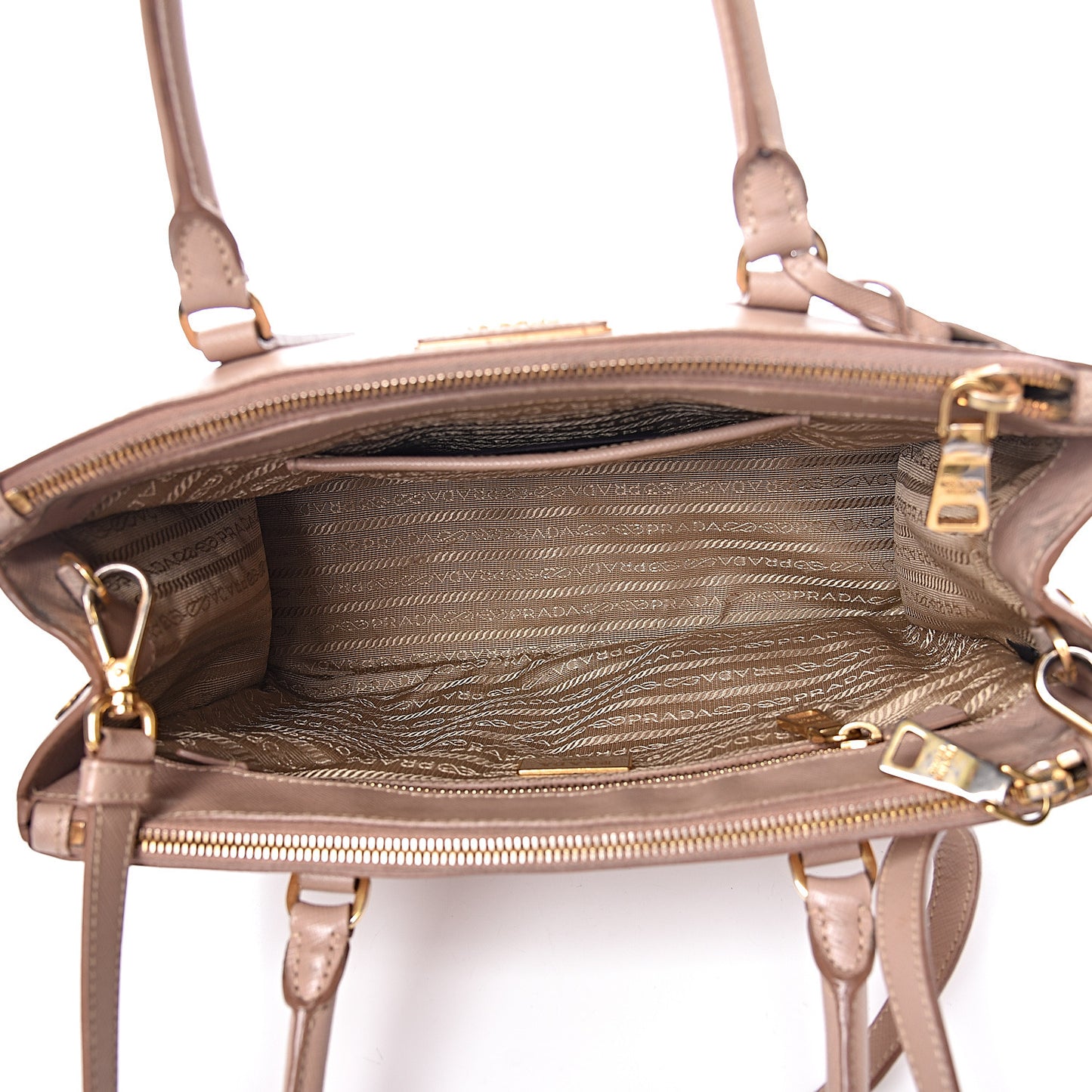 Saffiano Small Galleria Double Zip Tote Cammeo