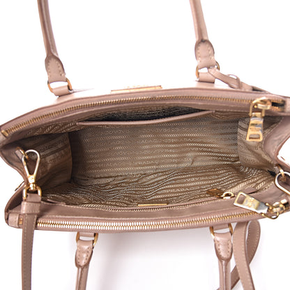 Prada Saffiano Small Galleria Double Zip Tote Cammeo 6 of 13