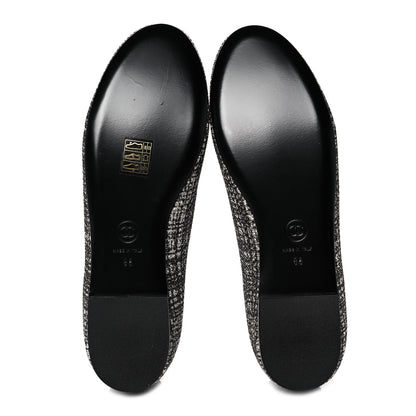 Chanel Fantasy Tweed CC Mocassin Loafers 38 Silver Black 5 of 10