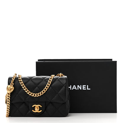 Chanel Caviar Quilted Mini Sweetheart Rectangular Flap Black 11 of 11
