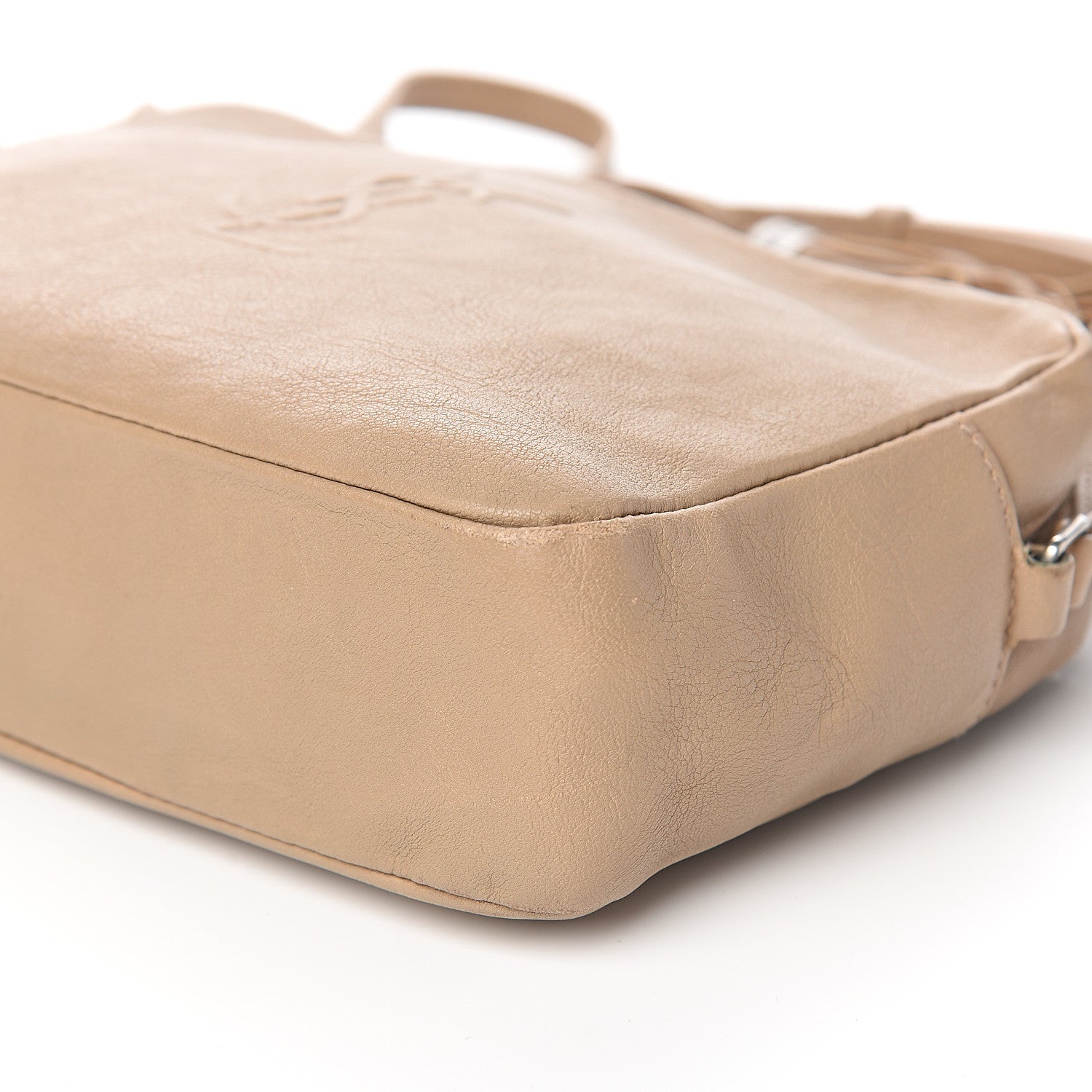 Saint Laurent Lambskin Monogram Small Lou Camera Bag Dark Beige 8 of 9