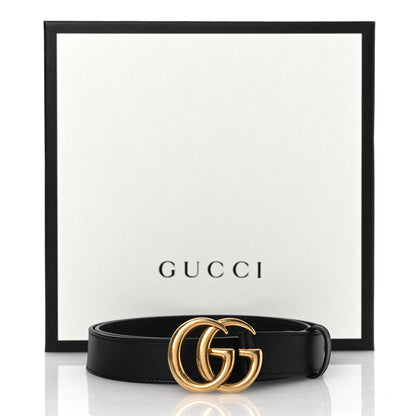 Gucci Calfskin Double G 30mm Belt 90 36 Black 6 of 6