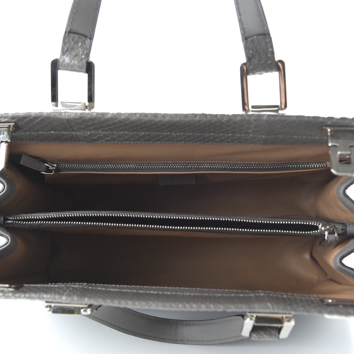 Elaphe Medium Zumi Top Handle Bag Dusty Grey
