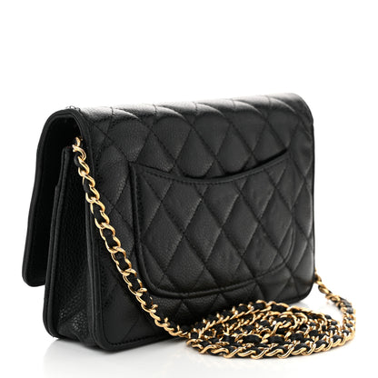 Chanel Caviar Quilted Wallet on Chain WOC Black 3 of 15