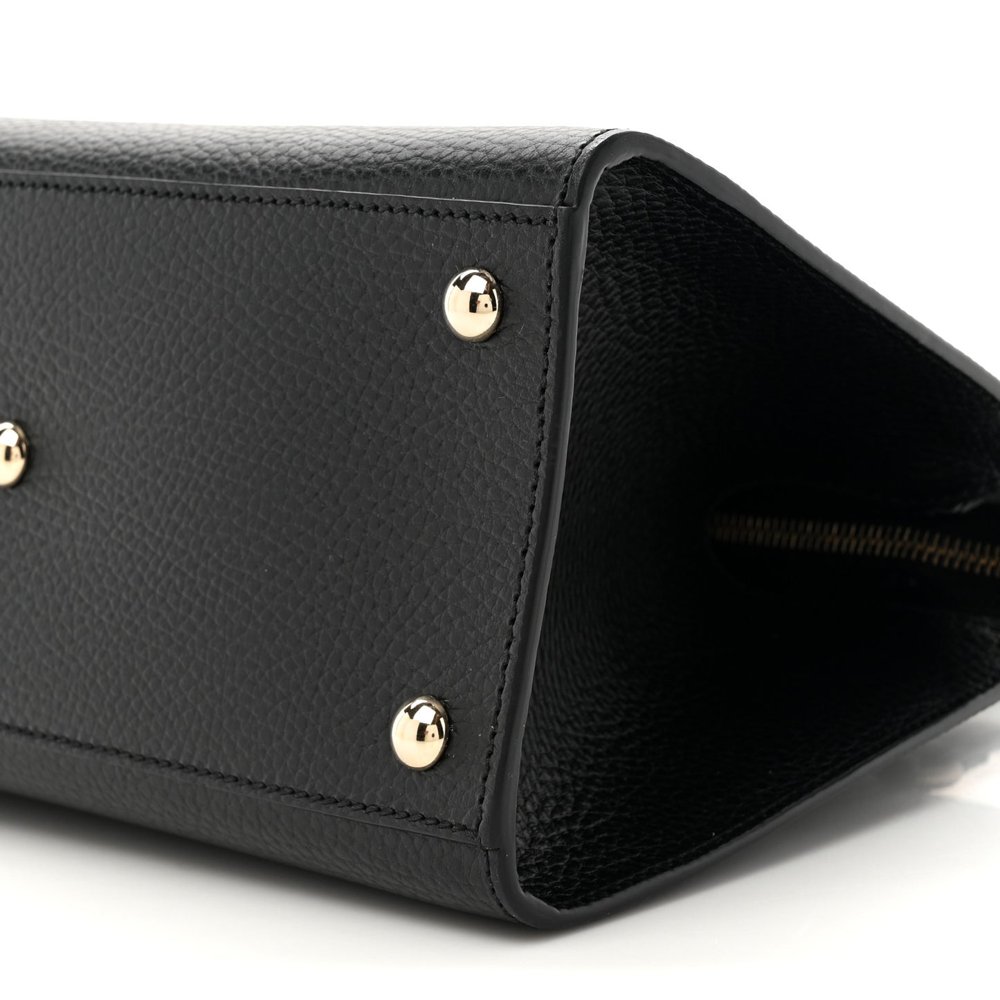 Dollar Calfskin Medium Soho Top Handle Satchel Black