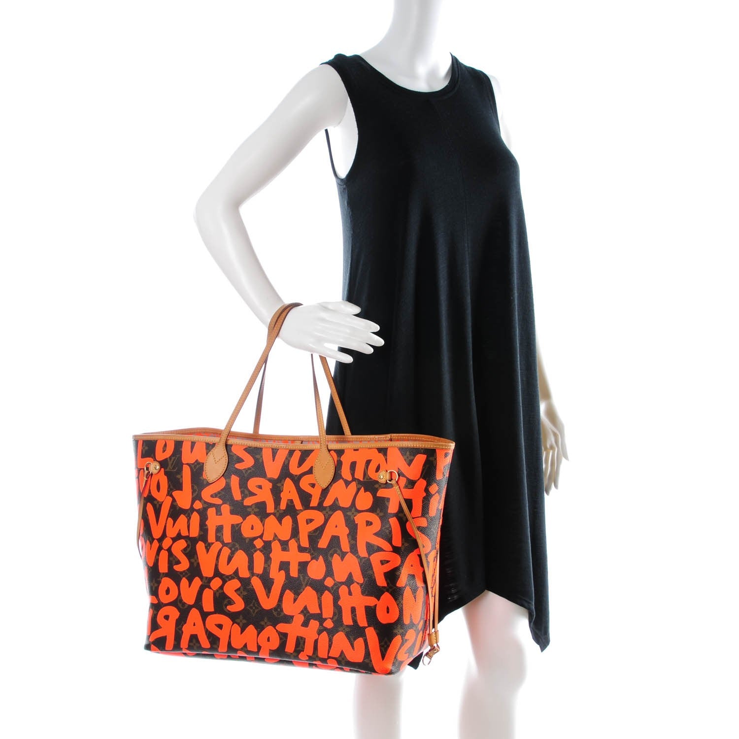 Louis Vuitton Monogram Graffiti Neverfull GM Orange 2 of 8