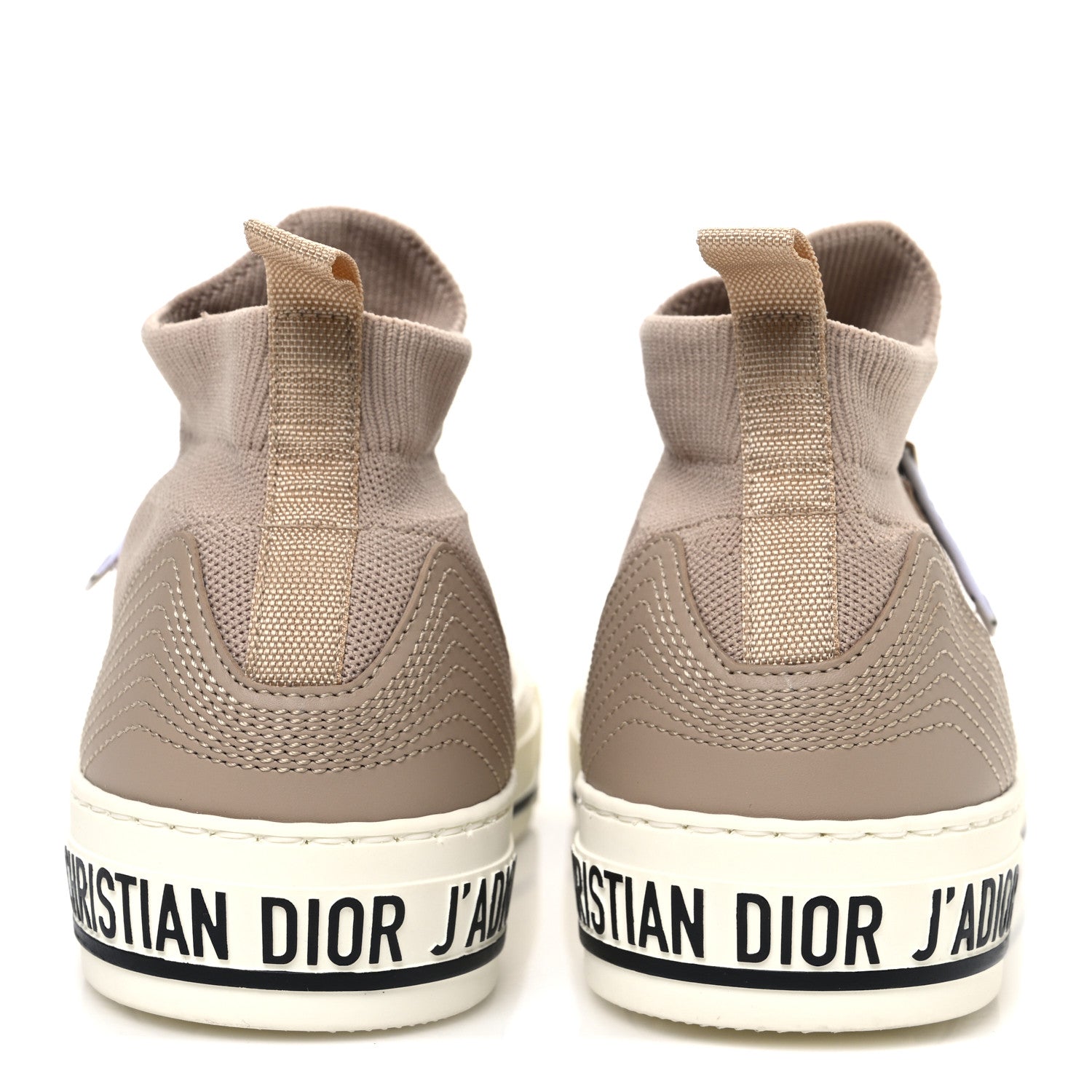 Christian Dior Technical Knit Womens Walk'n Dior High Top Sneakers 37.5 Nude 6 of 10