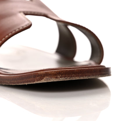 Hermes Box Calfskin Oran Sandals 40 Gold 18 of 23