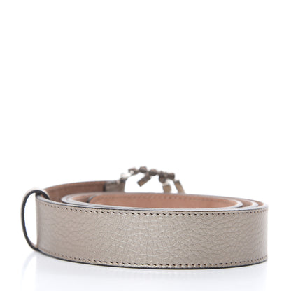 Gucci Calfskin Crystal Interlocking G Belt 95 38 Golden Beige 3 of 7