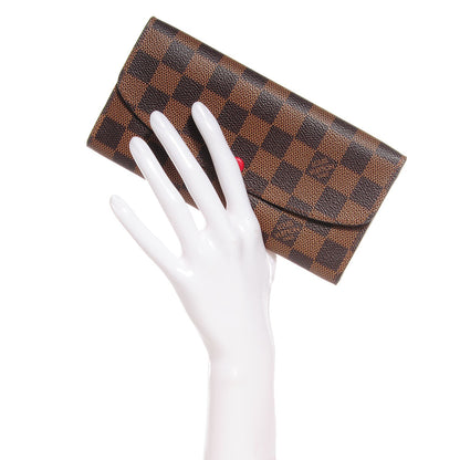 Louis Vuitton Damier Ebene Emilie Wallet Red 2 of 8