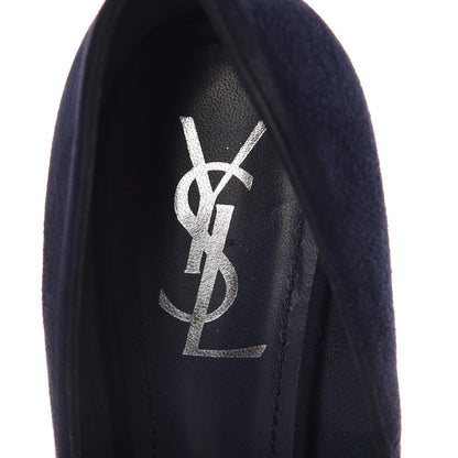 Saint Laurent Kid Scamosciato Tribtoo 105 Pumps 40 Blue Intense 9 of 10