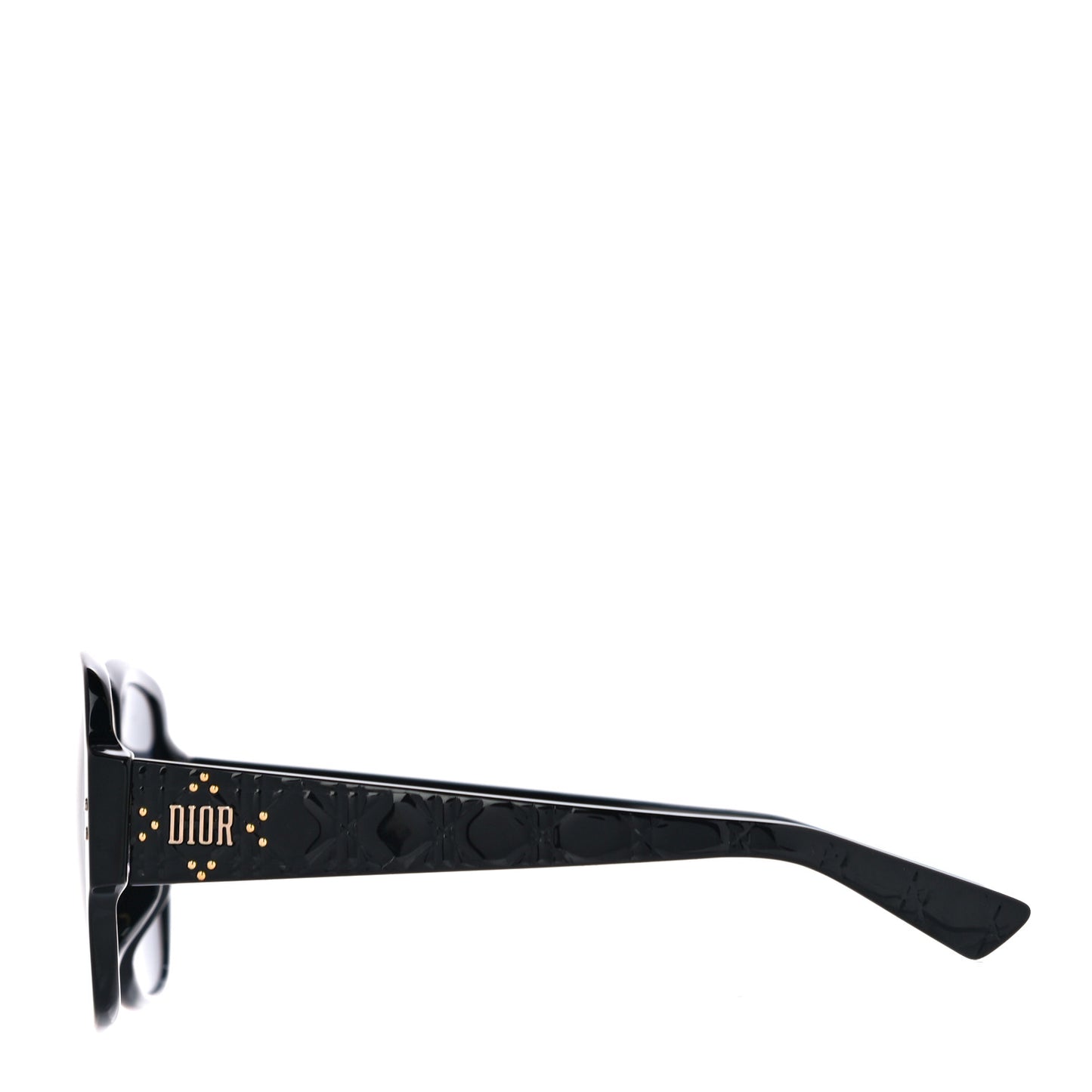 Acetate Cannage Lady Dior Studs 5 Sunglasses Black