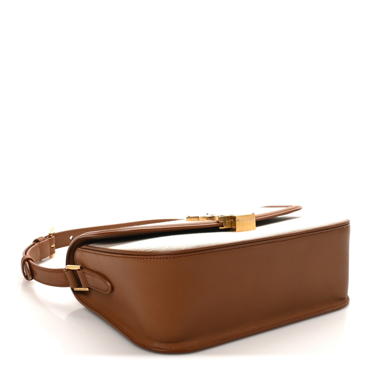 Saint Laurent Linen Calfskin Monogram Small Solferino Satchel Greggio Brick 7 of 19