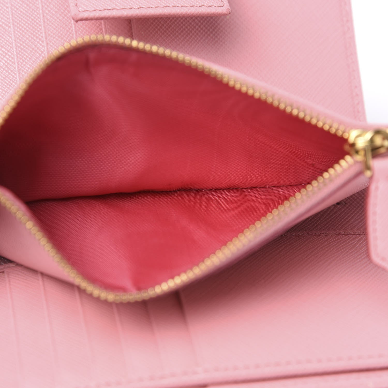 Prada Saffiano Metal Tab Wallet Petalo 6 of 6