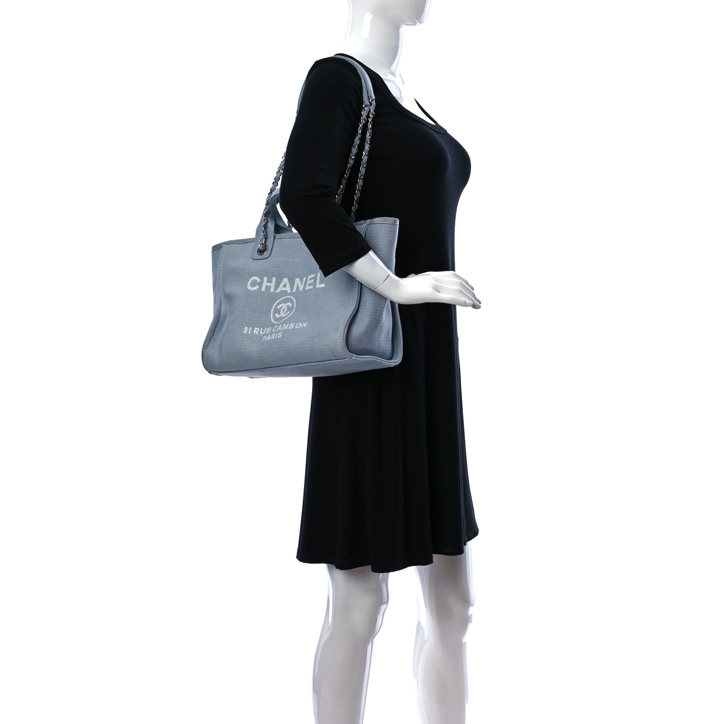 Mixed Fibers Small Deauville Tote Grey