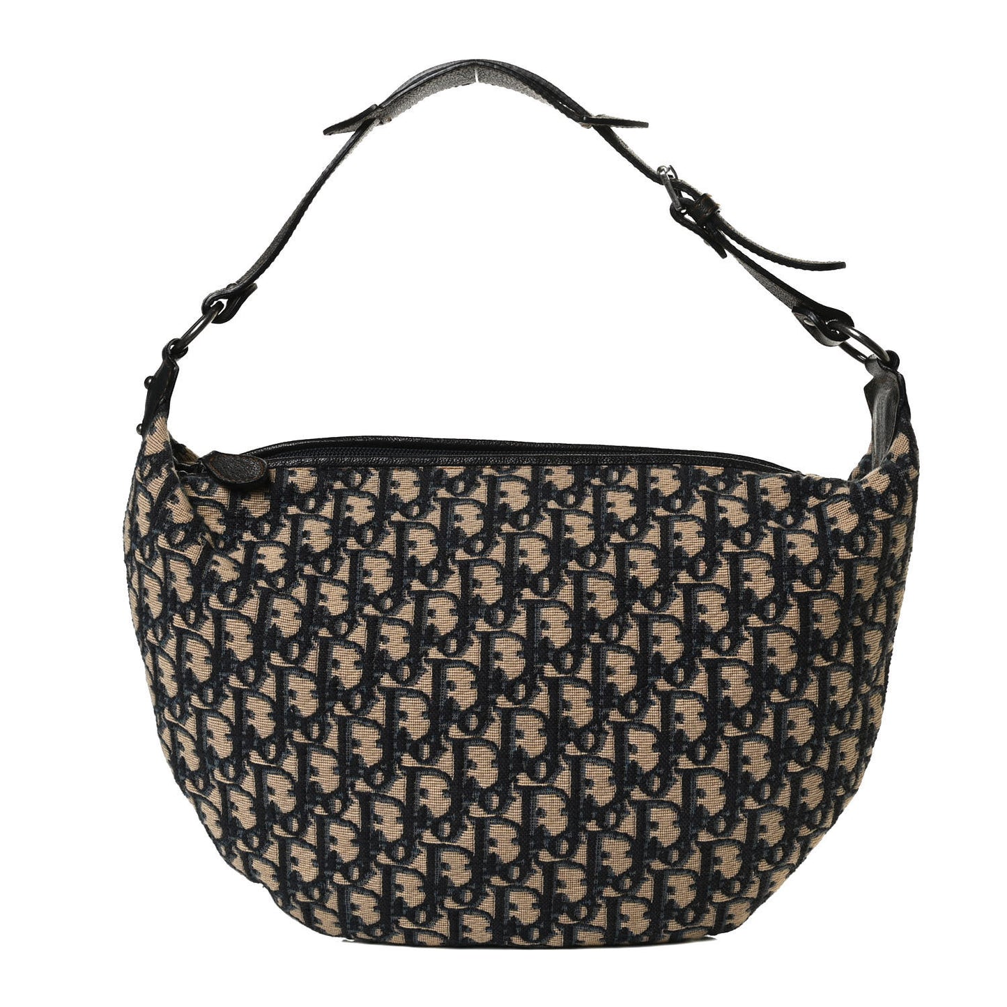 Monogram Buckle Hobo Navy Blue