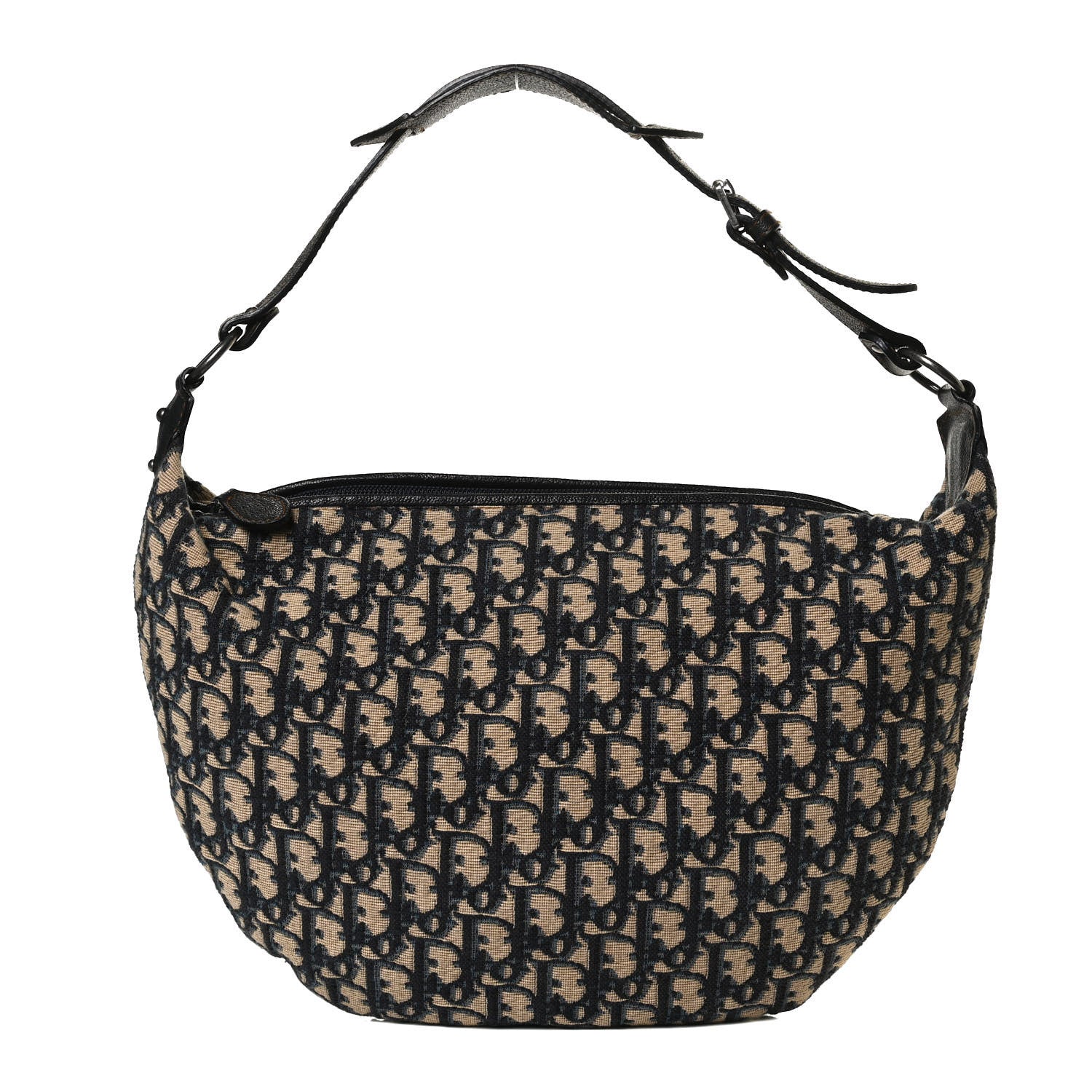 Christian Dior Monogram Buckle Hobo Navy Blue 1 of 10
