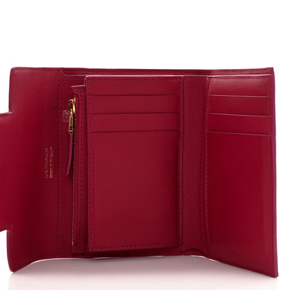 Delvaux Calfskin Madam Tri-Fold Wallet Framboise 5 of 10