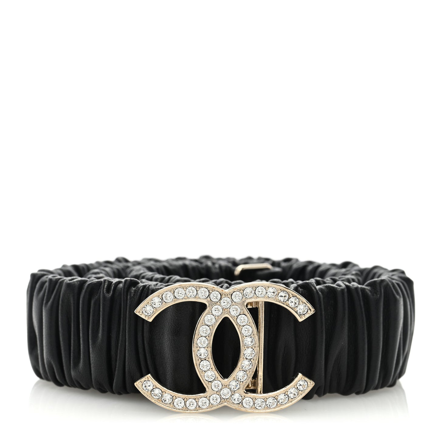 Lambskin Crystal CC Belt 80 32 Black