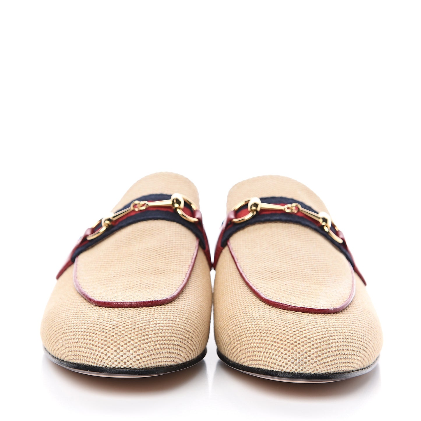 Canvas Vintage Charlotte Web Princetown Slippers 38.5 Sand Cuir