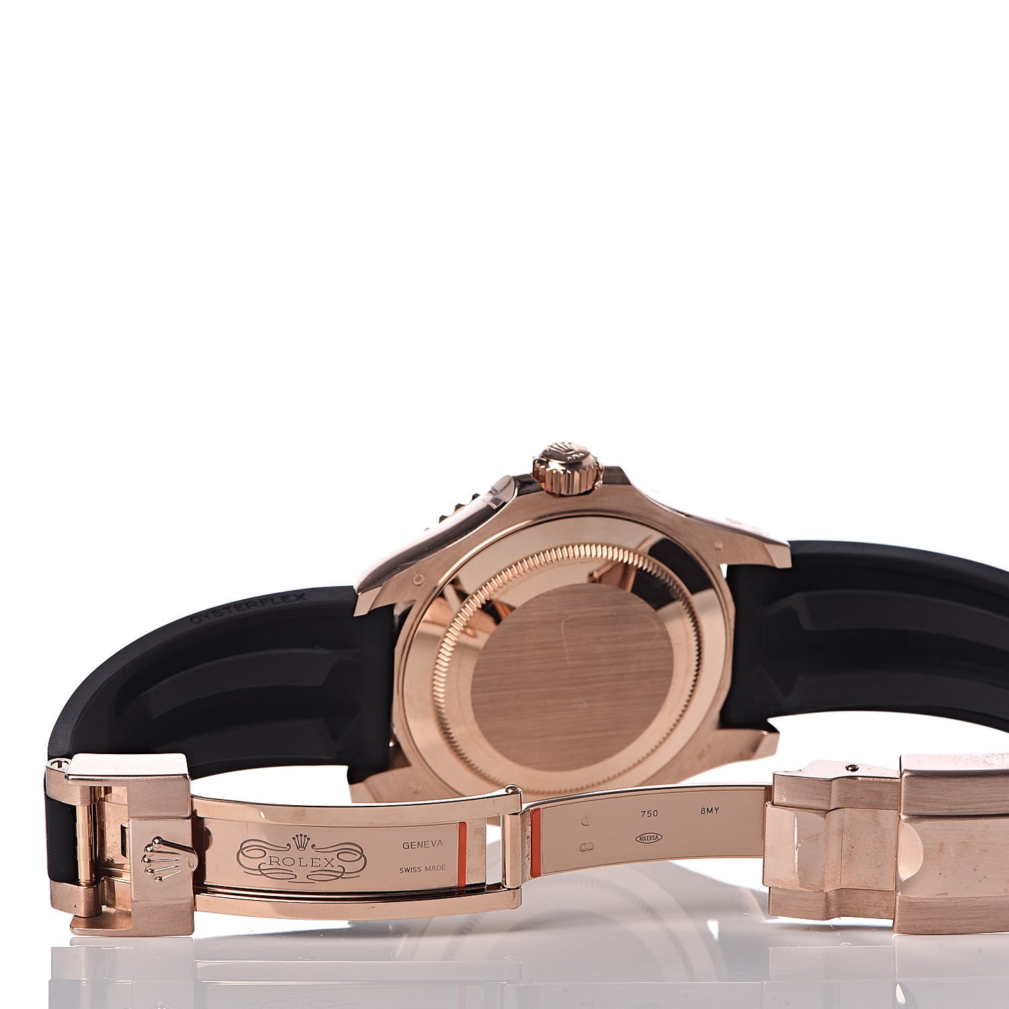 18K Everose Gold Oysterflex 40mm Oyster Perpetual Date Yacht-Master Watch Black 116655