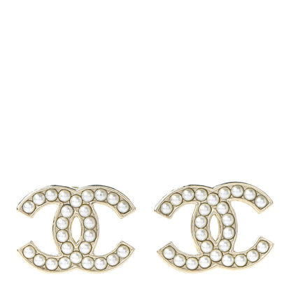 Chanel Pearl CC Earrings Gold 1 of 5