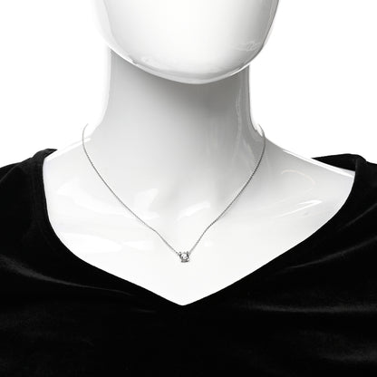 Tiffany Platinum Diamond .79ct Solitaire Pendant Necklace 2 of 5