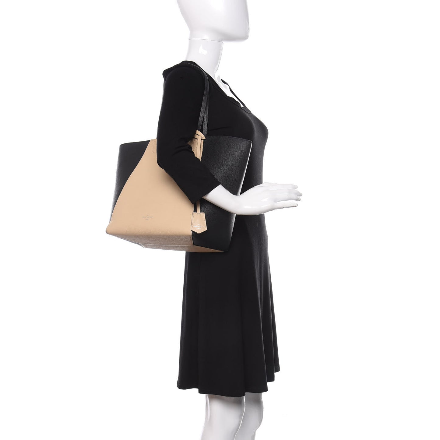 Calfskin Lockme Cabas Vanille Black