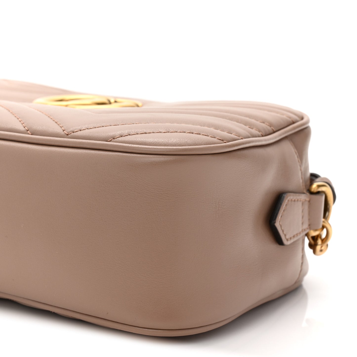 Calfskin Matelasse Small GG Marmont Chain Shoulder Bag Porcelain Rose